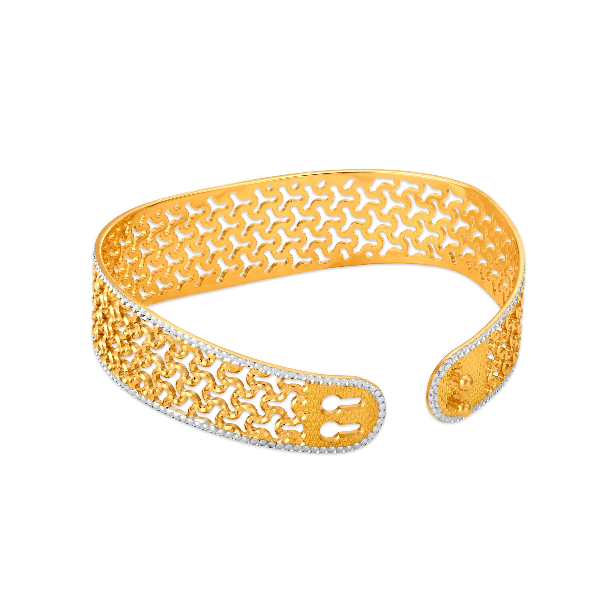 Lattice Gold Bangle
