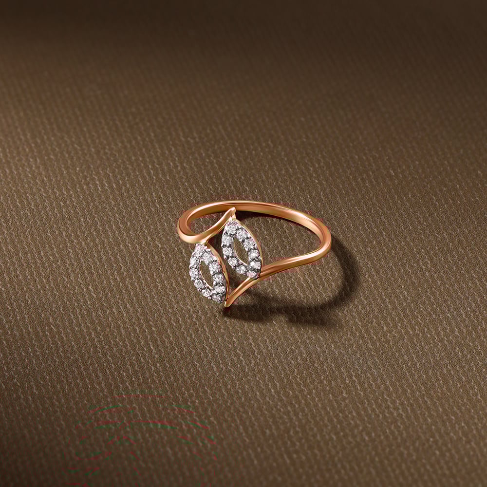 Contemporary Crossover Diamond Ring